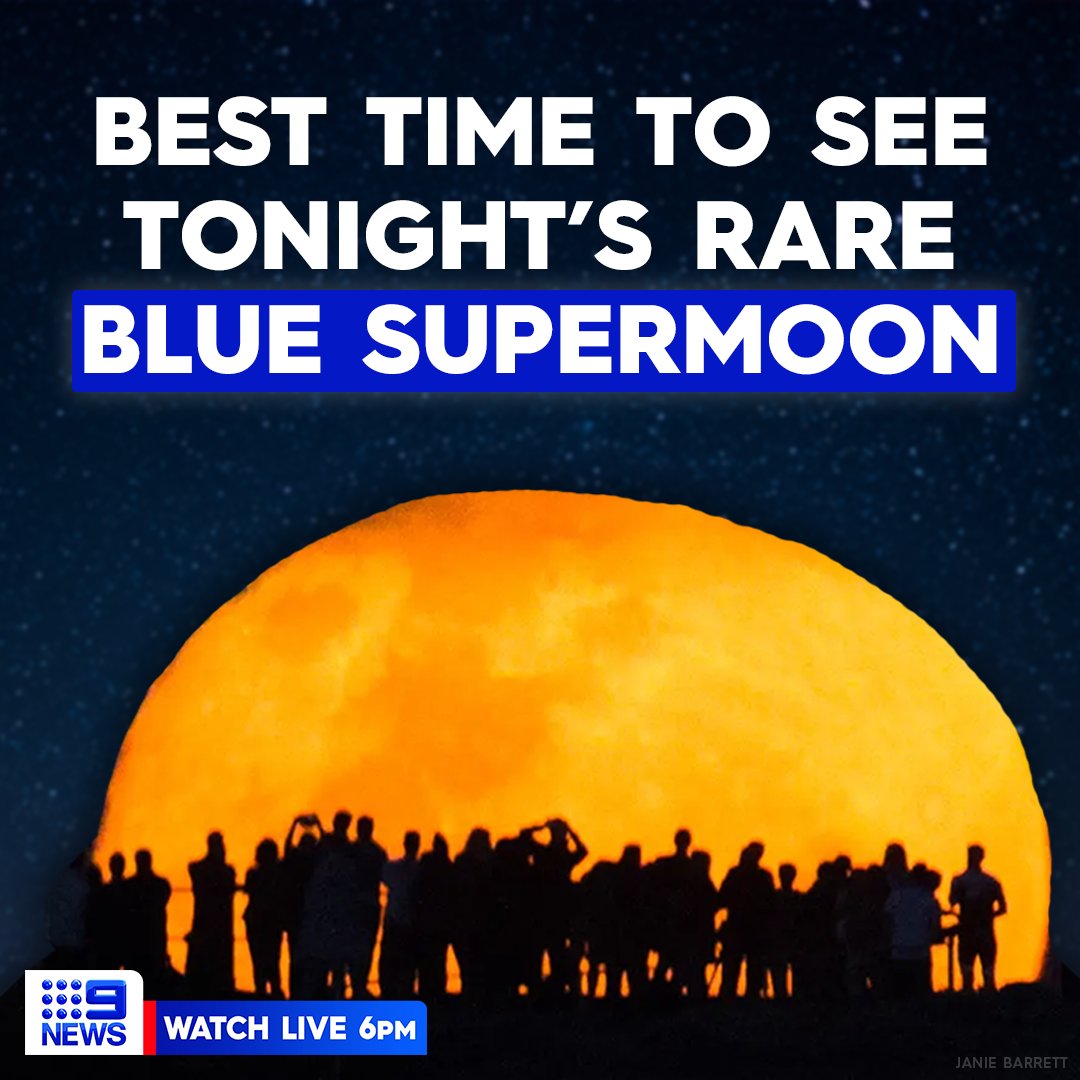 A spectacular lunar event begins tonight! 🌕

For the first time since 2009, people around the globe will witness BOTH a supermoon and a blue moon light up the night sky.

What you need to know ➡️ nine.social/jXZ

#9News