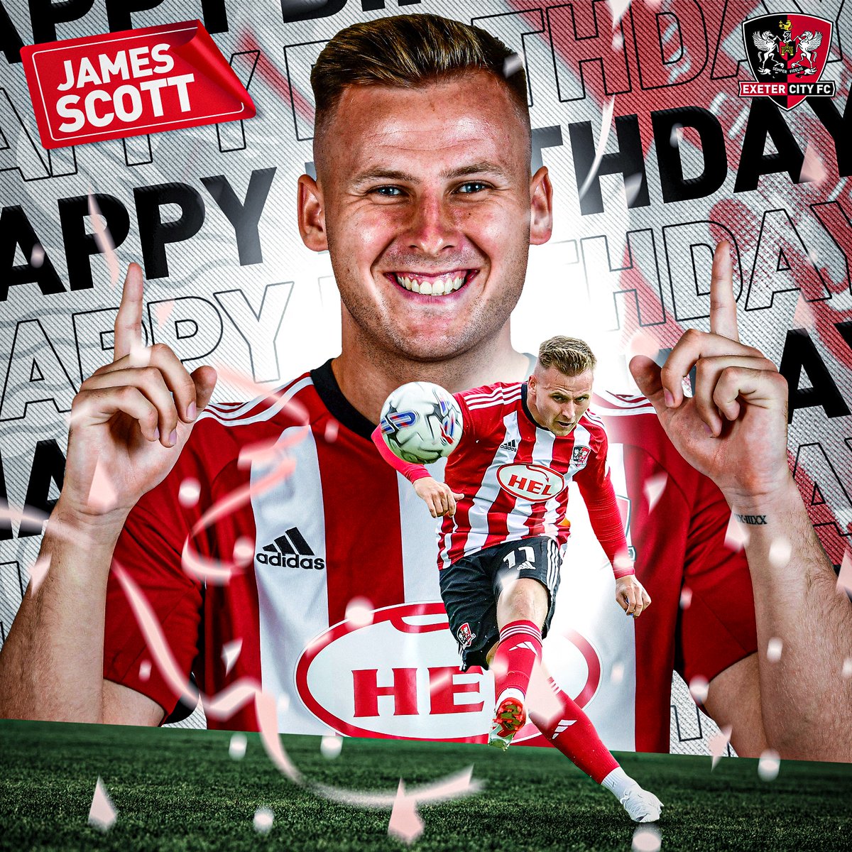 Exeter City FC (@officialecfc) on Twitter photo Wishing <a href="/_jamesscottt_/">JamesScott</a> a very happy 2️⃣3️⃣rd Birthday! 🥳
Have a great day, James!
#ECFC #SemperFidelis Wishing <a href="/_jamesscottt_/">JamesScott</a> a very happy 2️⃣3️⃣rd Birthday! 🥳
Have a great day, James!
#ECFC #SemperFidelis