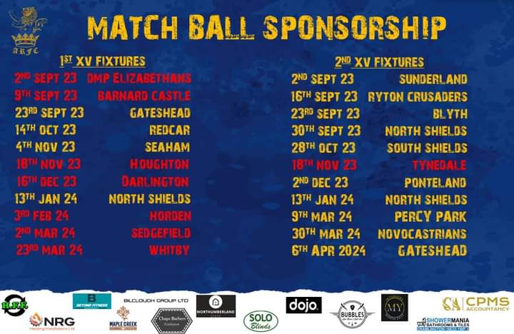 Match ball sponsorship opportunities!
We're aftwr match ball sponsors for our home games for the 2023/24 season.
For only £30, you'll get a shout-out on social media with the Friday teamsheets and itll also go towards a pint for our Player of the Match.
DM us for more info
