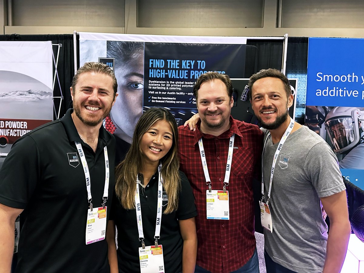 WeAreDyeMansion's tweet image. Greetings from Formnext Forum Austin! 🤠 We can't wait to meet you at our booth #314.

@FormnextForum @formnext_expo

#additivemanufacturing #postprocessing #print2product