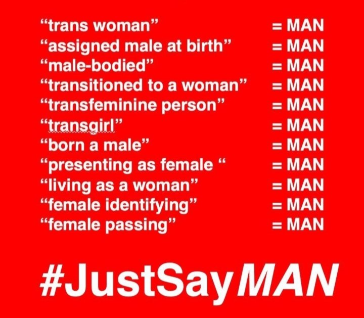 #WeAreDone!

#TranswomenAreMen 
👇
#JustSayMAN

#AdultHumanFemale