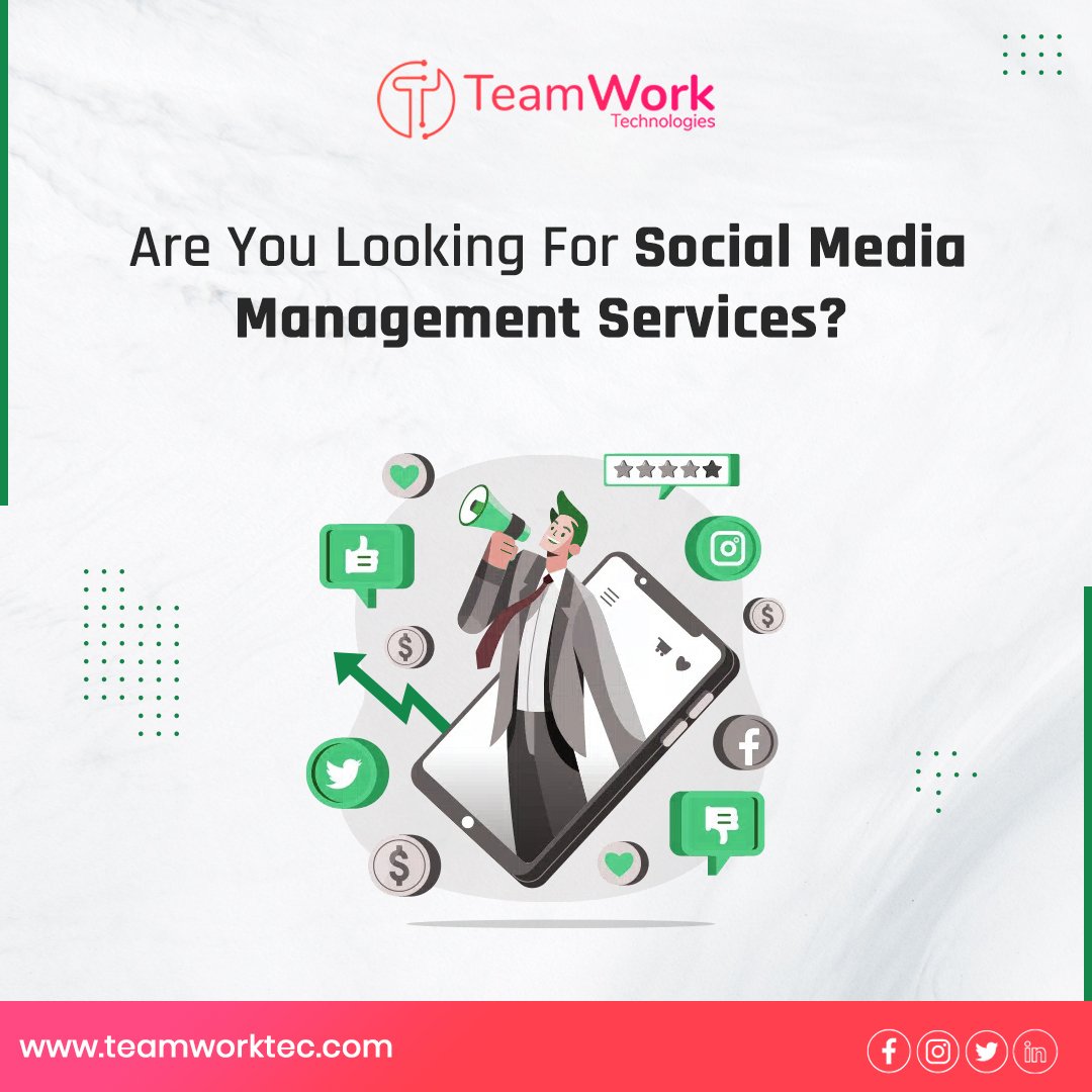 teamworktec's tweet image. Struggling to keep up with your #socialmediamarketing game? Our expert team at #teamworktec is here to #manage, #strategize and elevate your social media presence. From #contentcreation to #engagement, we've got you covered. Contact us!
teamworktec.com