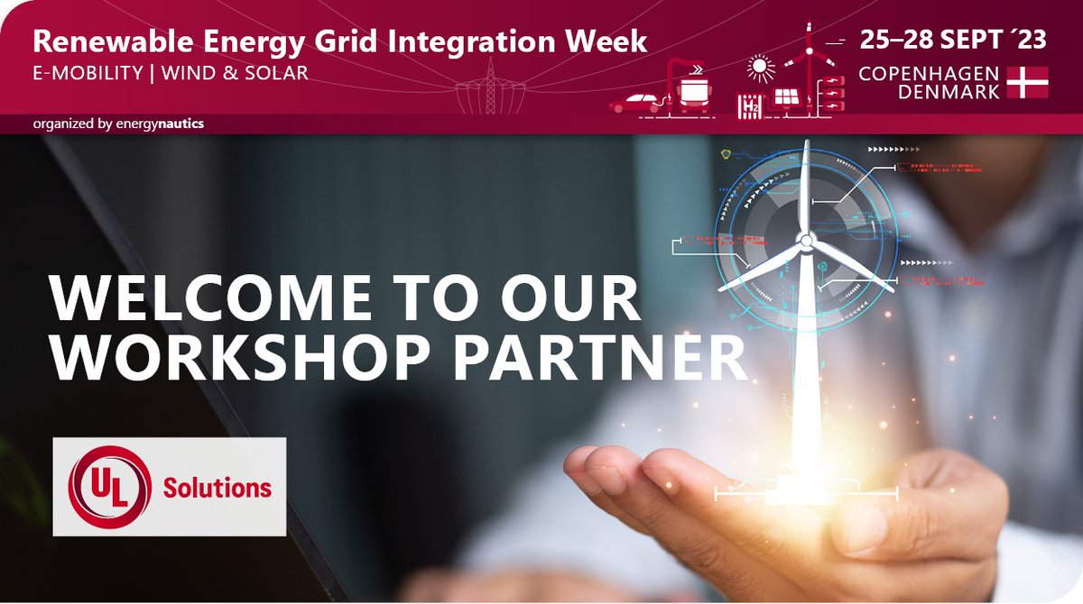 We look forward to a great collaboration with our longtime partner <a href="/HOMEREnergy/">UL Solutions | HOMER Software</a> for the  #RenewableEnergy Grid Integration Week | 25-28 September 2023 in Denmark! 🤝

Look at the event agendas and register now: integrationworkshops.org/events/ 

#WindPower #SolarPower  #eMobility #GIW23