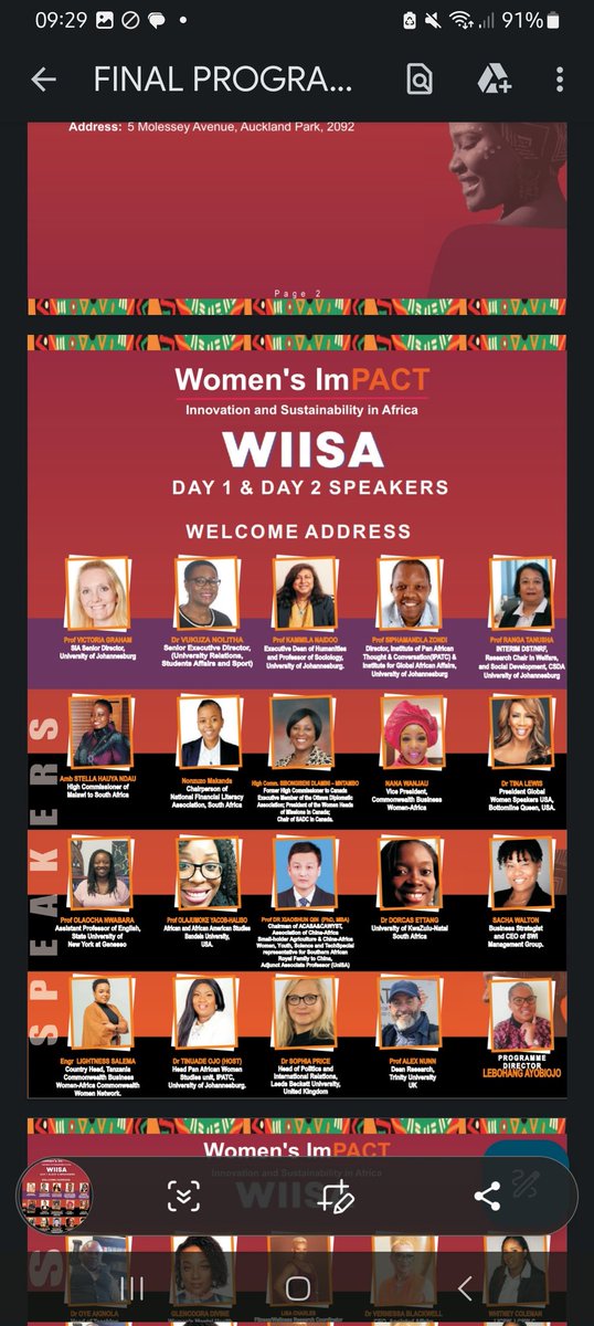mediauj's tweet photo. Happening at #UJ today (30-08-2023) 
The @ujipatc presents the Women's Impact Innovation &amp; Sustainability in Africa (WIISA) Conference 
#WIISAatUJ #WIISA2023 https://t.co/VIRiSSBeOT