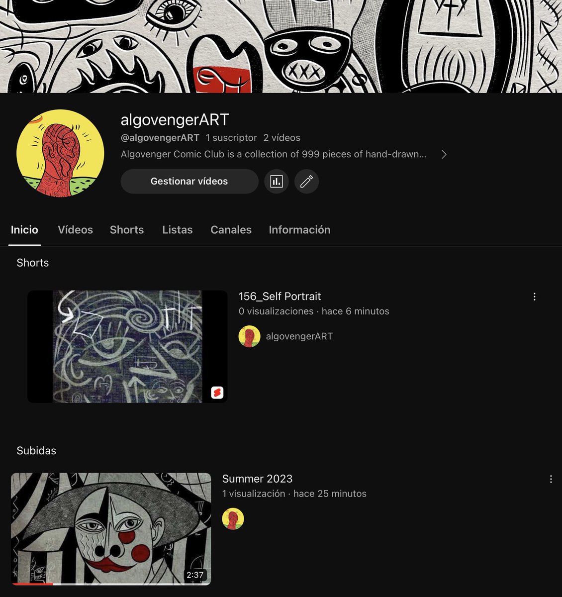 FunkyRaccoons's tweet photo. I have created a YouTube channel to upload Making-off of the different works and additional content of the collection.
I think it can be an interesting way to add value to the collection.
If you feel like it... subscribeโฆ an share!!!
https://t.co/nv3PGVWiZV
#AlgorandHasART https://t.co/X6P6mI3xSF