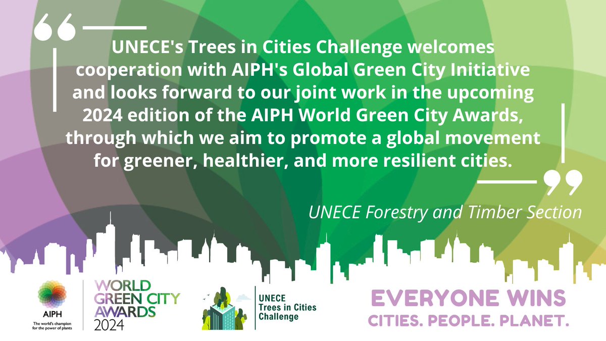 Partnerships are fundamental to achieve important goals🤝 The deadline to enter the @AIPHGlobal #WorldGreenCityAwards is 15th September 2023➡️aiph.org/green-city/gre… #TreesinCitiesChallenge➡️treesincities.unece.org