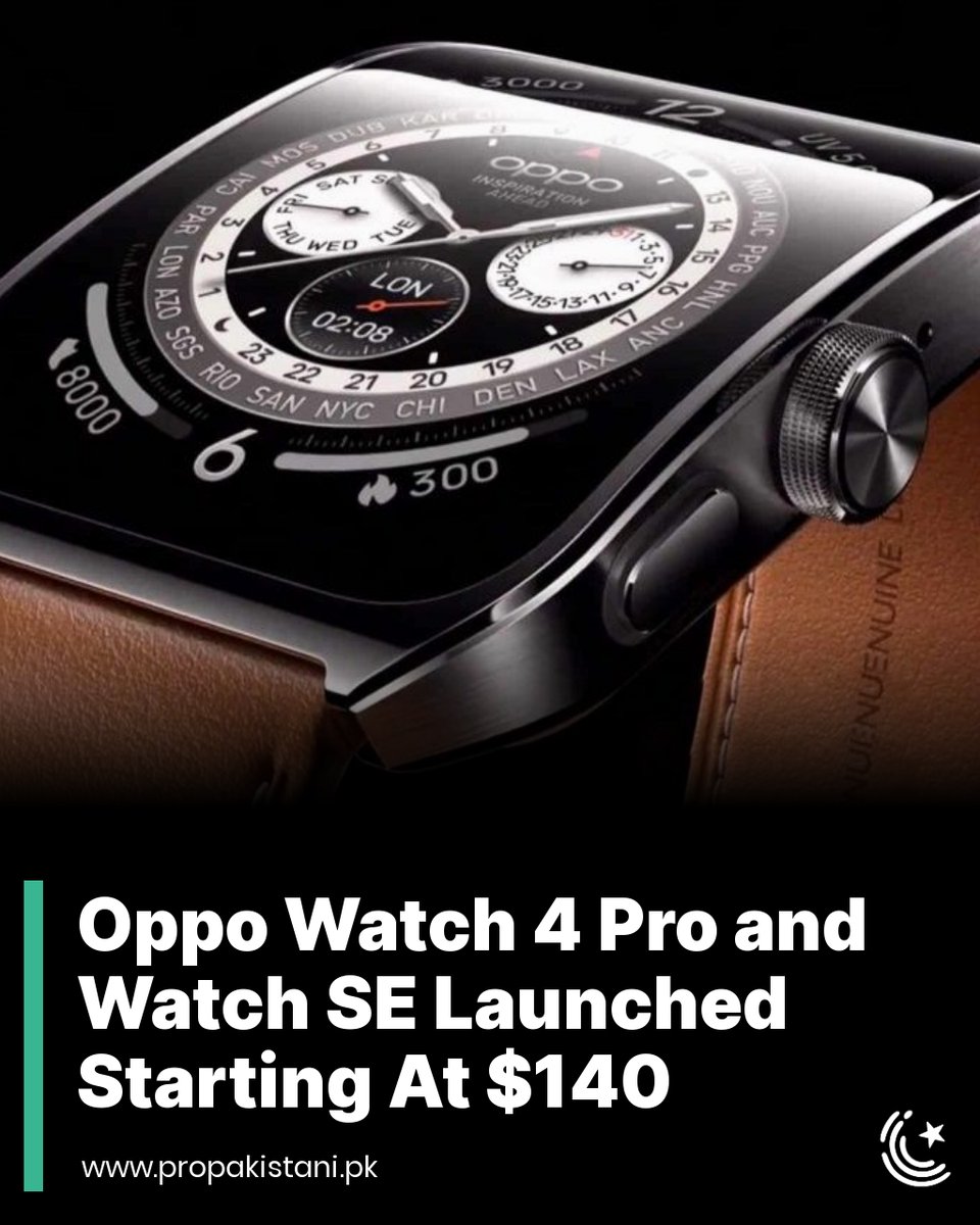 ProPakistaniPK's tweet image. One with advanced sensors and premium build, and one with affordable price. 

Read More: propakistani.pk/2023/08/30/opp…

#Oppo #Watch4Pro #WatchSE