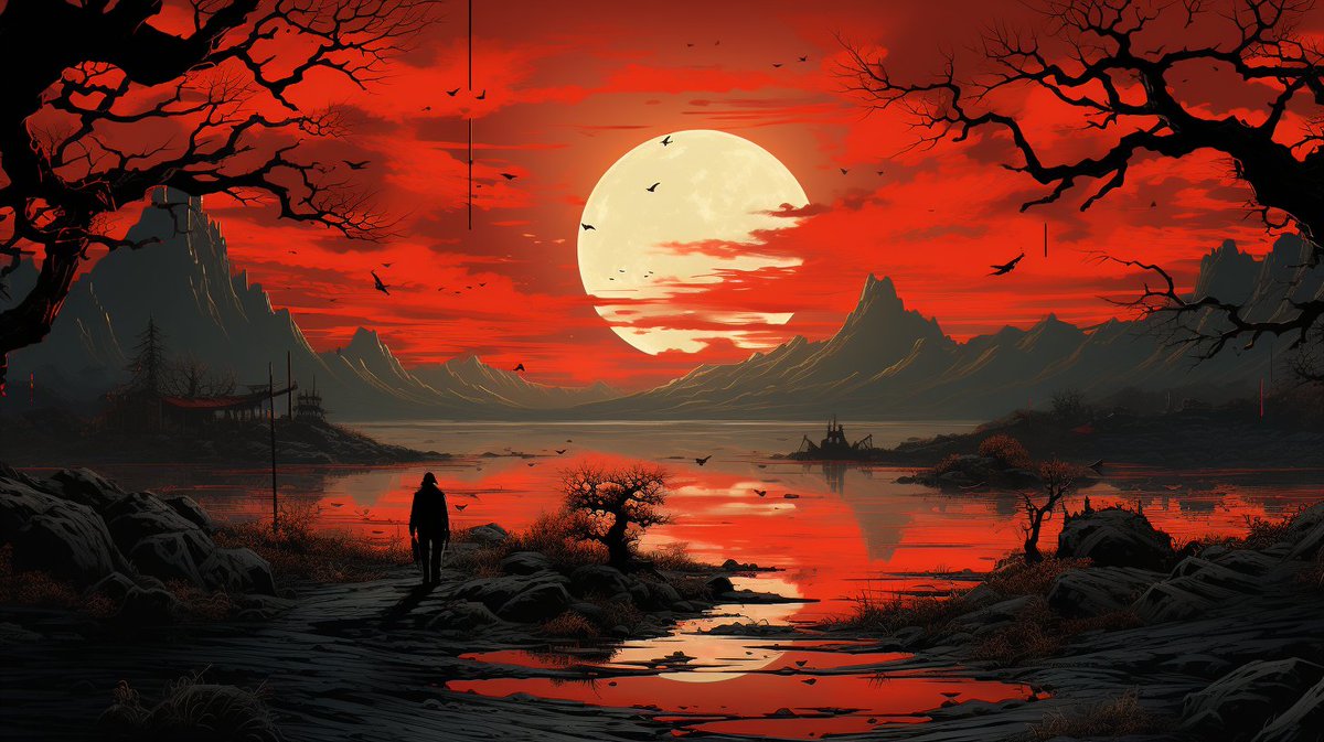 techhalla's tweet image. 🎨🏞️ Do you want to create these amazing images that depict loneliness in a simple way? Here&apos;s the key!👇

📃 one person by [place] | dark landscape background; panoramic scale | anime art and detailed skies | [keyword]punk | RTX on | monochrome [color] --ar 16:9

⚙️ Choose the…