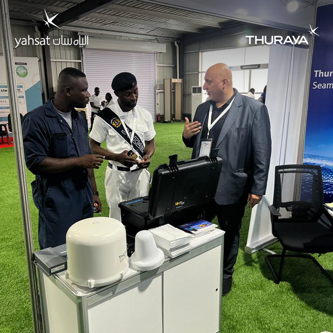 ThurayaTelecom's tweet image. Showcasing our portfolio of maritime solutions at #IMDEC2023! L-band is the backbone of maritime satellite connectivity for more than 30 years and still a key part of its future.