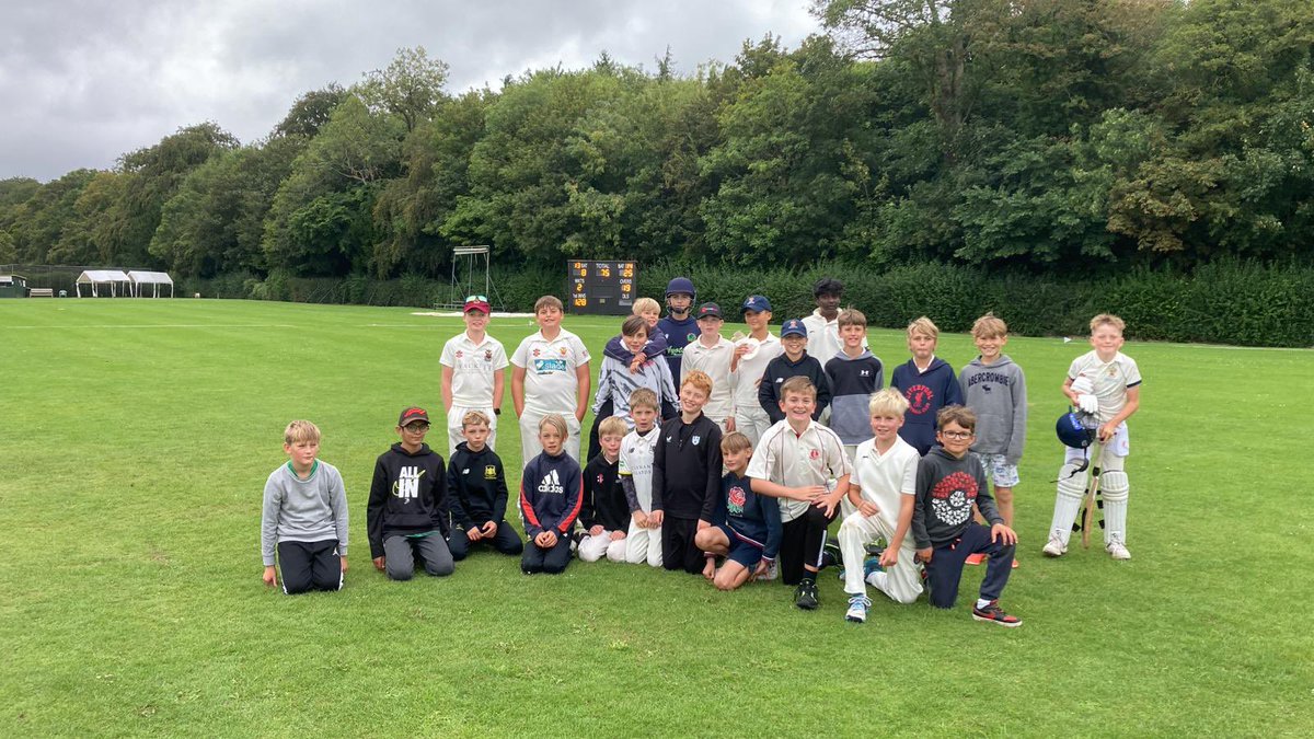 Day 2 of the @CirencesterCC State School Festival sponsored by ridgeway thatching. Game 1 was a win for the team batting first scoring 129 vs 75. Congrats Shreyas 25 off 9 and Will 4-4