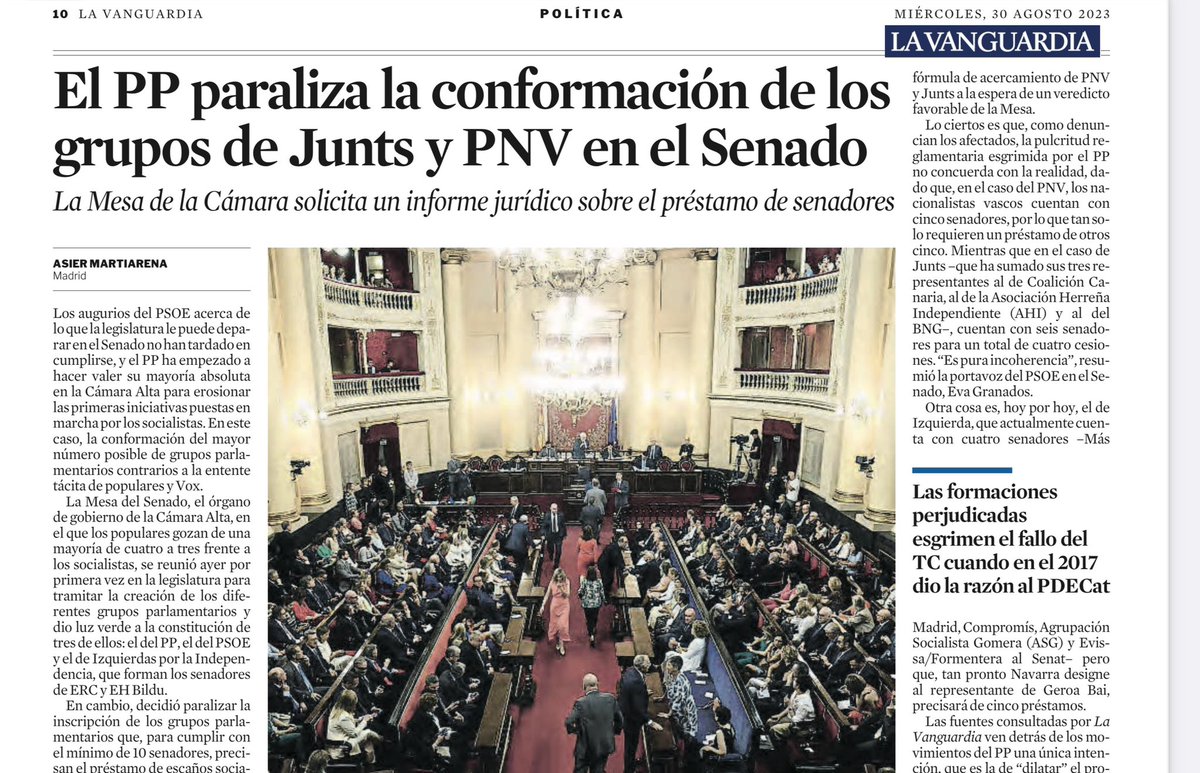 El PP pide un informe para saber si el PP cometió un “fraude de ley” prestando parlamentarios durante años a Ciudadanos, PNV y CC. #Perdidos