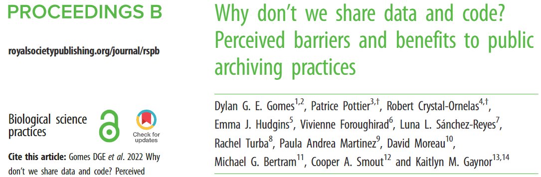 SORTEE (@sortecoevo) on Twitter photo Outcome #1: "Why don't we share data and code? Perceived barriers and benefits to public archiving practices"; article published <a href="/royalsociety/">The Royal Society</a>: doi.org/10.1098/rspb.2…
#SORTEE2023 registrations are open and the preliminary schedule is available at: sortee.org/upcoming/ Outcome #1: "Why don't we share data and code? Perceived barriers and benefits to public archiving practices"; article published <a href="/royalsociety/">The Royal Society</a>: doi.org/10.1098/rspb.2…
#SORTEE2023 registrations are open and the preliminary schedule is available at: sortee.org/upcoming/