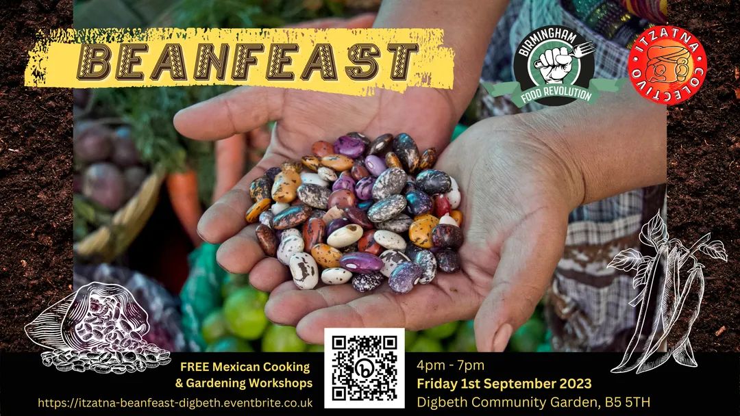 💥NEXT FRIDAY! Join us <a href="/digbethfirstfri/">Digbeth First Friday</a> for 
FREE  cooking and gardening workshops <a href="/DigbethGarden/">Digbeth Garden</a> inspired by the staple foods of Mexican cuisine and agriculture: Maize, Beans &amp; Squash! 🌽🫛🫘

🎟️More info and book tickets here
…na-beanfeast-digbeth.eventbrite.co.uk