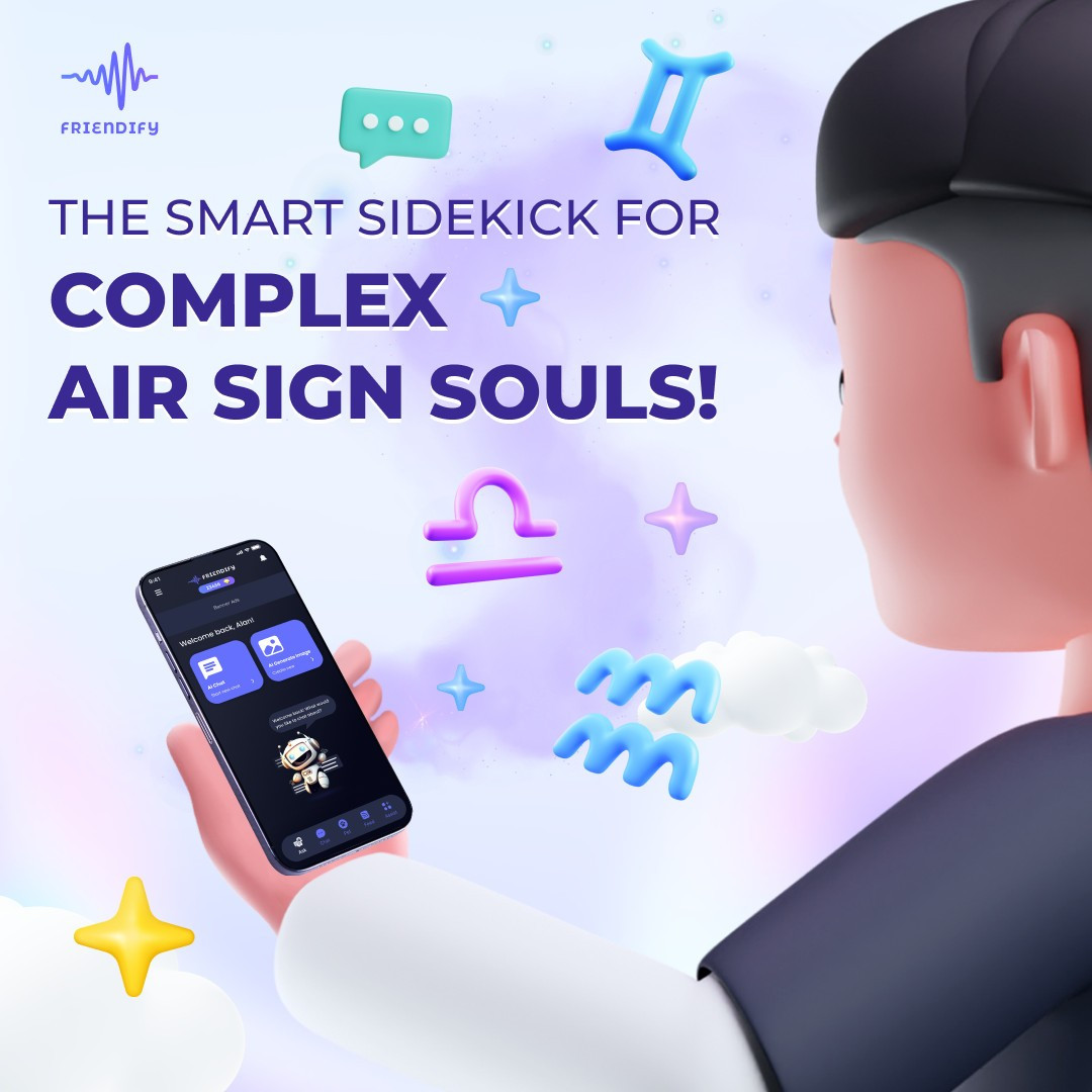FriendifyGPT's tweet photo. ๐ฌ๏ธEver felt lost in your thoughts, hoping for someone who truly gets you?
โจ Introducing Friendify: Your understanding companion, unravelling those "misunderstood moments."
#Friendify #Aquarius #Gemini #Libra #CosmicChatbot https://t.co/kMTchXMAOl