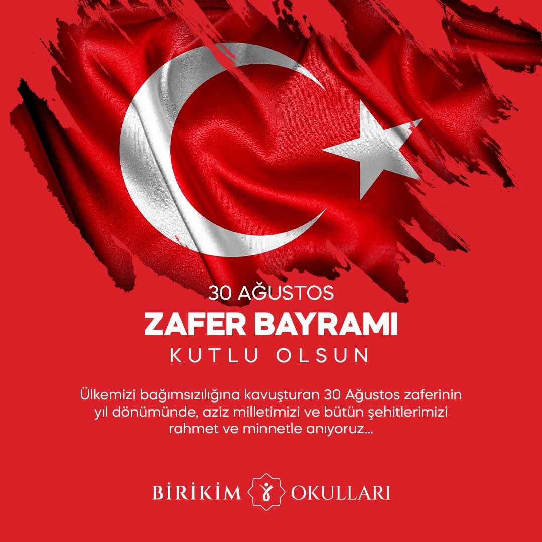 30 Ağustos Zafer Bayramı Kutlu Olsun!

#Birikim
#ZaferBayramı