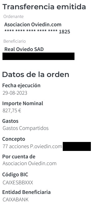 La Peña Oviedín cumple 20 años. Para celebrarlo hemos decidido acudir una vez más a la ampliación de capital del <a href="/RealOviedo/">Real Oviedo</a> y comprar 77 acciones que, sumadas a las 1926 que ya teníamos, hace que tengamos ya un total de 2003 (año de nuestra fundación).