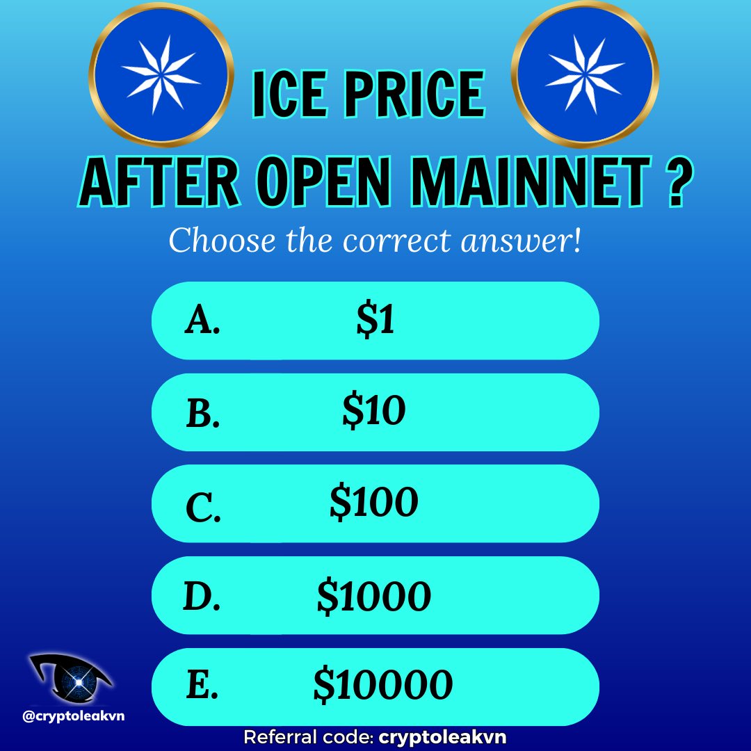 💸 Speculating about the ICE price after the Open Mainnet launch in 2024?  💸 Share your insights and predictions! 🚀🔮 #IceNetwork #MainnetLaunch  #CryptoSpeculation #ice @ice_blockchain #cryptocurrency