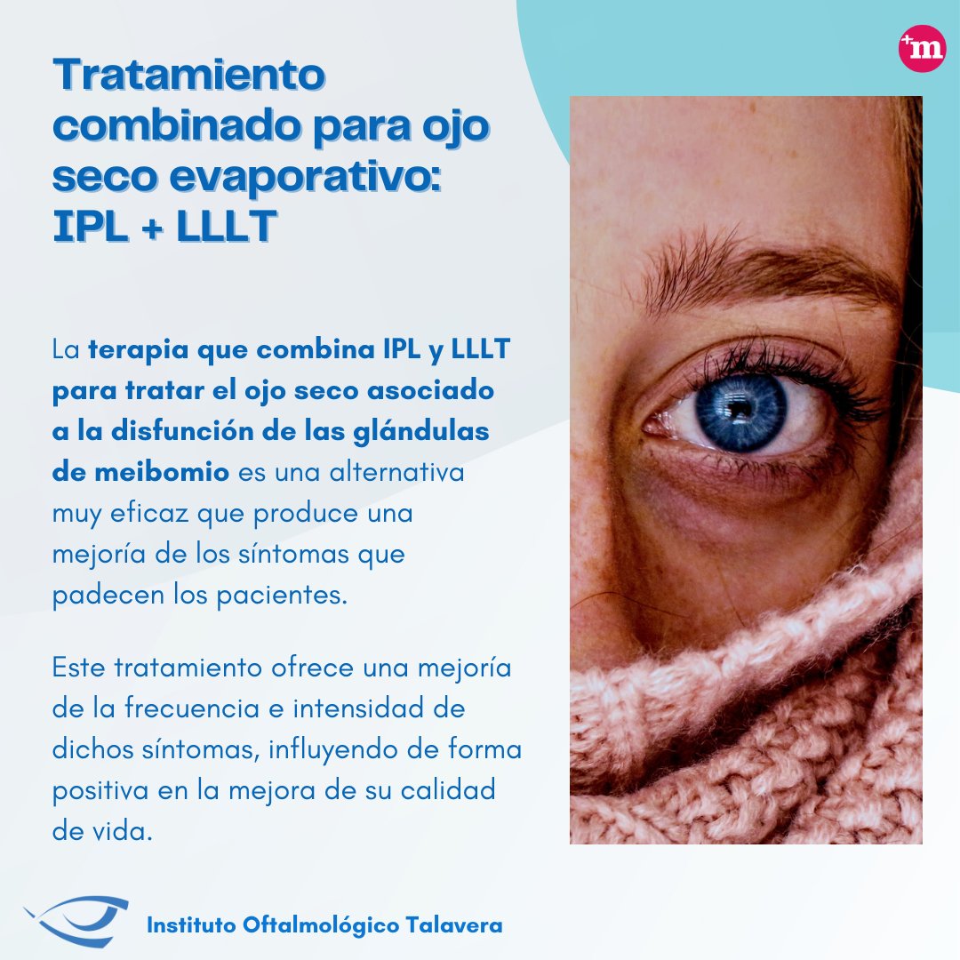 masquemedicos's tweet image. El ojo seco produce una serie de molestos síntomas que se pueden tratar mediante un innovador tratamiento de Luz Intensa Pulsada y Luz Modulada IPL + LLLT, que nos explican desde Instituto Oftalmológico de Talavera #oftalmologo #Talavera
ioftalmologicodetalavera.com/ipl-ojo-seco/