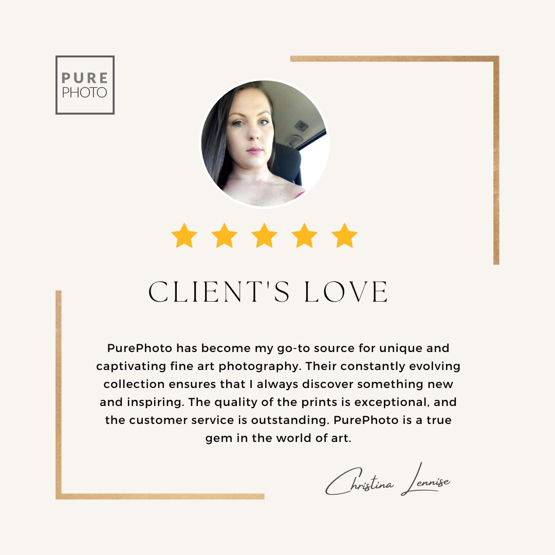 PurePhoto's tweet image. 🌟 Testimonial Appreciation 🌟

Special thanks to our client Christina Lennise for this amazing testimonial!

#TestimonialAppreciation #PurePhoto #FineArtPhotography #EvolvingCollection #ExceptionalQuality