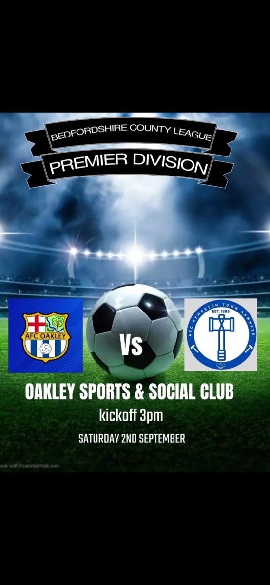 This Saturday we are back in league action as we make the short trip over to Oakley for the season opener! 

🔵⚪️⚽️