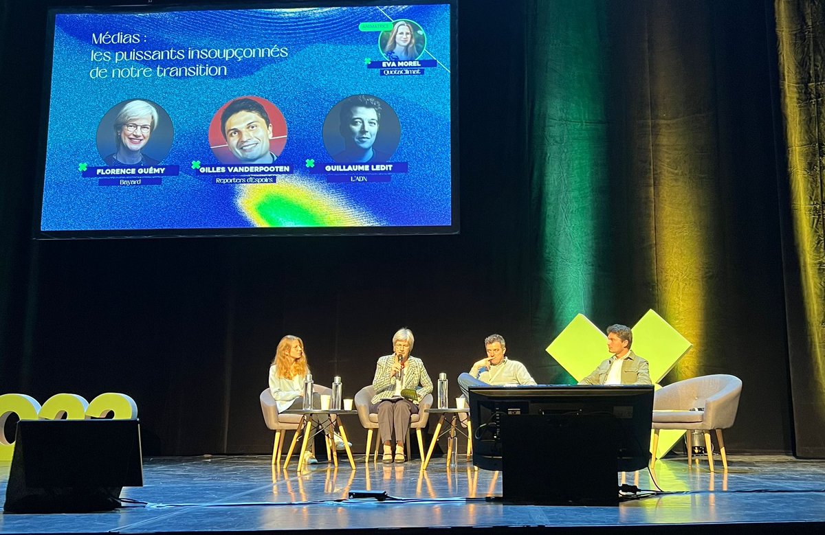 elsagrangier's tweet image. .@FGuemy aux #ueed2023 explique comment avec @AshokaFrance : @LaCroix l’hebdo a choisi une nouvelle narration pour aider les lecteurs à passer à l’action dans le numéro du 8 septembre prochain. Tellement fière que ce projet de 6 mois soit concret ! 🥰❤️-