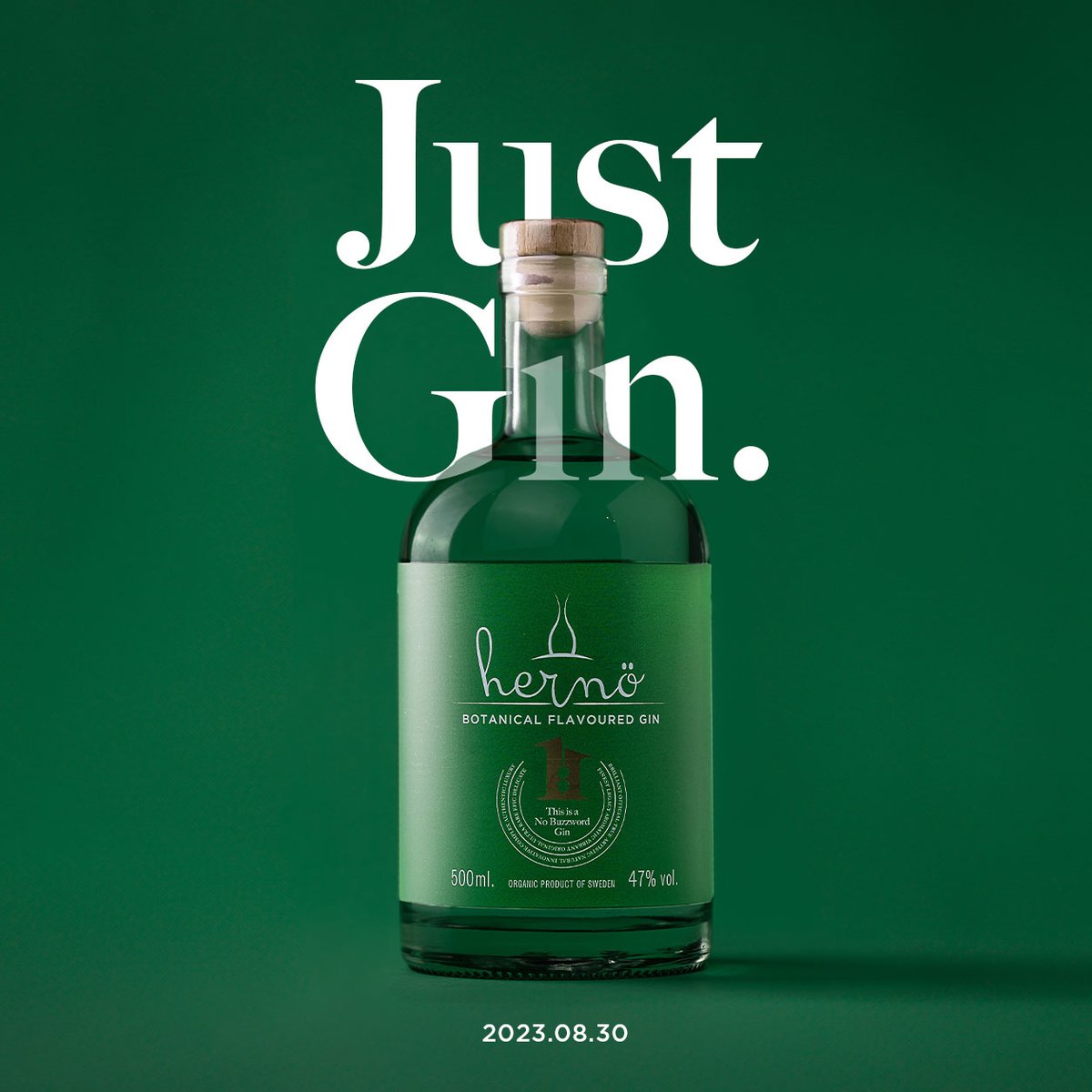 THIS IS CRAFT GIN WITH NOISE CANCELLING. Introducing; Hernö Botanical Flavoured Gin, short for Hernö Brilliant Official True Artistic Natural Innovative Complex Finest Legacy Aromatic Vibrant Original Ultra Rare Epic Delicate Gin. A No Buzzword Gin crafted with 2 botanicals.