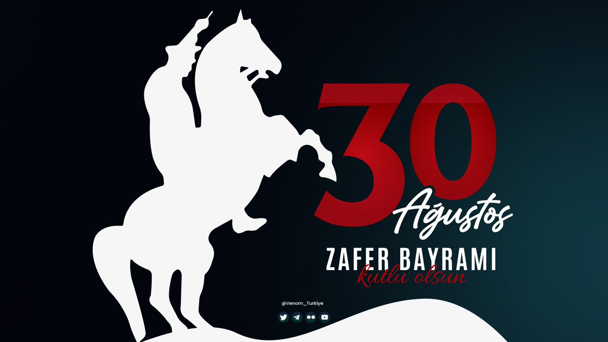 Büyük Zafer’in 101. yılında, Gazi Mustafa Kemal Atatürk ve silah arkadaşlarını minnet ve şükranla anıyoruz. 30 Ağustos Zafer Bayramımız kutlu olsun! 🇹🇷

#30AgustosZaferBayrami