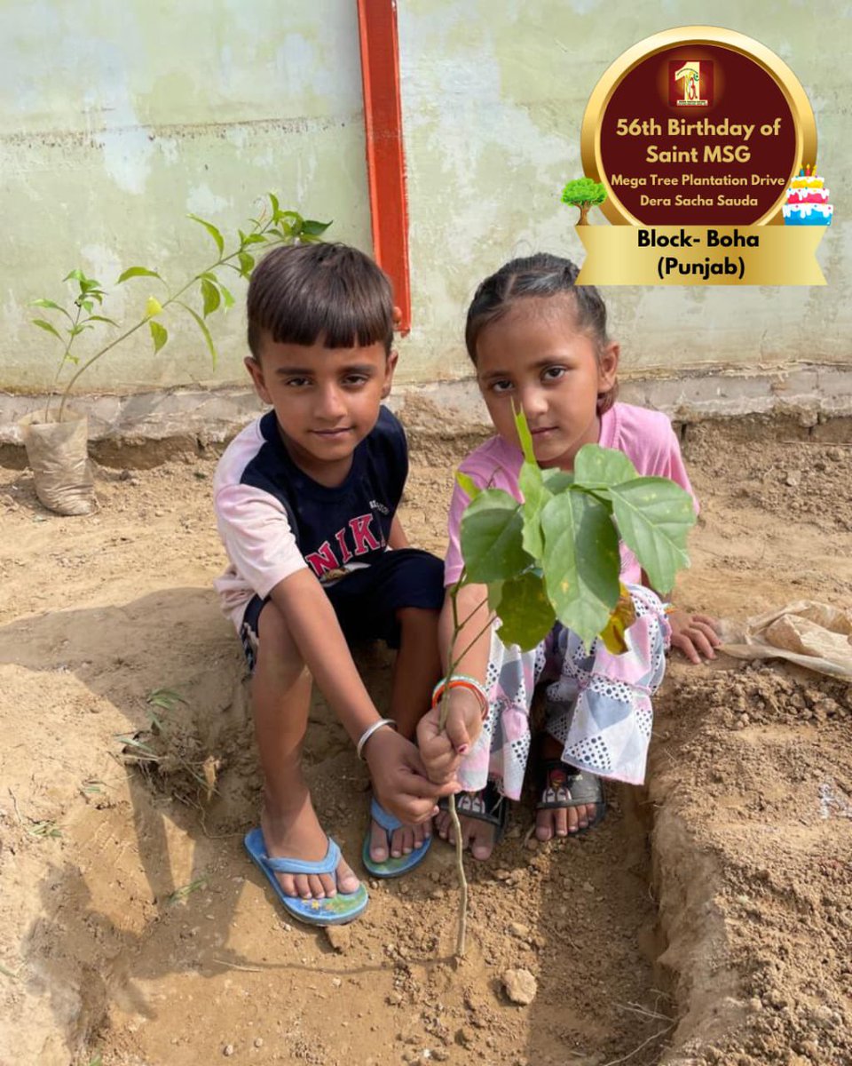 DSSNewsUpdates's tweet image. More than just a birthday! Dera Sacha Sauda volunteers celebrated Saint Dr. Gurmeet Ram Rahim Singh Ji Insan's 56th birthday ‘MSGBhandara’ by organising mega tree plantation drive.  #56thBirthday #SaintDrMSG #DeraSachaSauda #TreePlantation