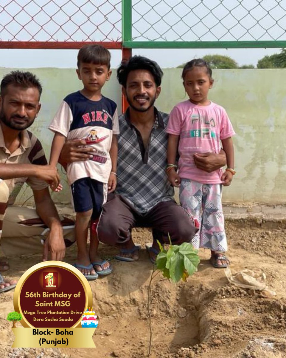DSSNewsUpdates's tweet image. More than just a birthday! Dera Sacha Sauda volunteers celebrated Saint Dr. Gurmeet Ram Rahim Singh Ji Insan's 56th birthday ‘MSGBhandara’ by organising mega tree plantation drive.  #56thBirthday #SaintDrMSG #DeraSachaSauda #TreePlantation