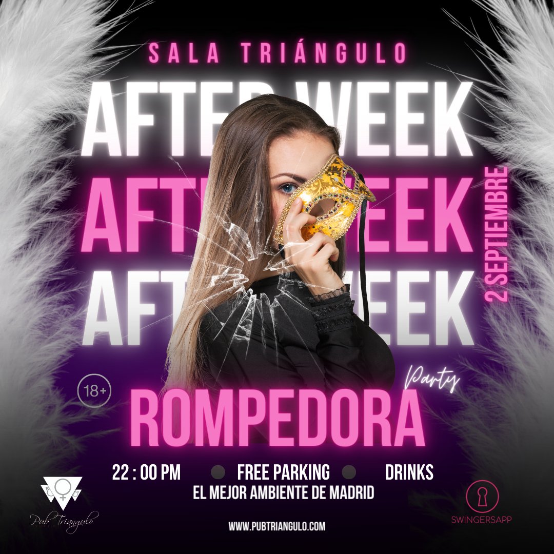 Este fin de semana nos salimos de los límites, estamos dispuestos a romper la noche. 💥

Despidamos el verano como se merece ❤️‍🔥

#pubtriangulo #fiestaswinger #swingermadrid