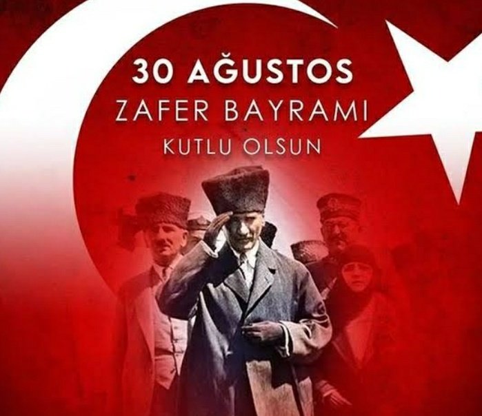 30 Ağustos Zafer Bayramımız kutlu olsun...Gazi Mustafa Kemal ATATÜRK ve tüm şehitlerimizi rahmet ve minnetle anıyorum...🇹🇷🇹🇷🇹🇷🇹🇷🇹🇷🇹🇷🇹🇷 #30AgustosZaferBayramı #zaferbayramımızkutluolsun