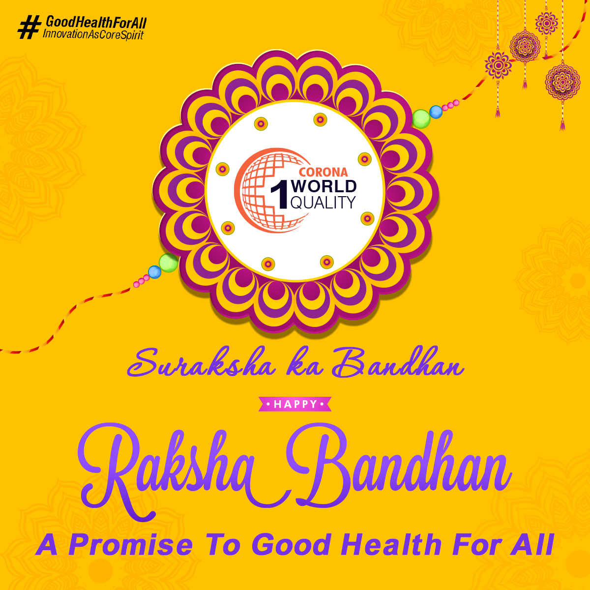 CORONAREMEDIES's tweet photo. #Rakshabandhan - Just as a sister ties a protective thread to brother, we at CORONA, strive to protect everyone with #Surkshabandhan through our world-class products.
We believe in #ONEWORLDONEQUALITY
#CORONA #coronaremedies #goodhealthforall #oneworldonequality #RakshaBandhan https://t.co/TZllR17yLO