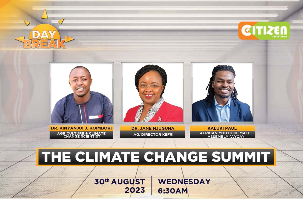 This morning on @citizentvkenya , @KalukiPaul who is head of exhibitions at AYCA will speak about how Exhibitions is achieving AYCA’s objectives during tha African Youth Climate Assembly, @AfClimateSummit and beyond . Tune in #AYCAssembly2023 #ACS23 #AYCA2023