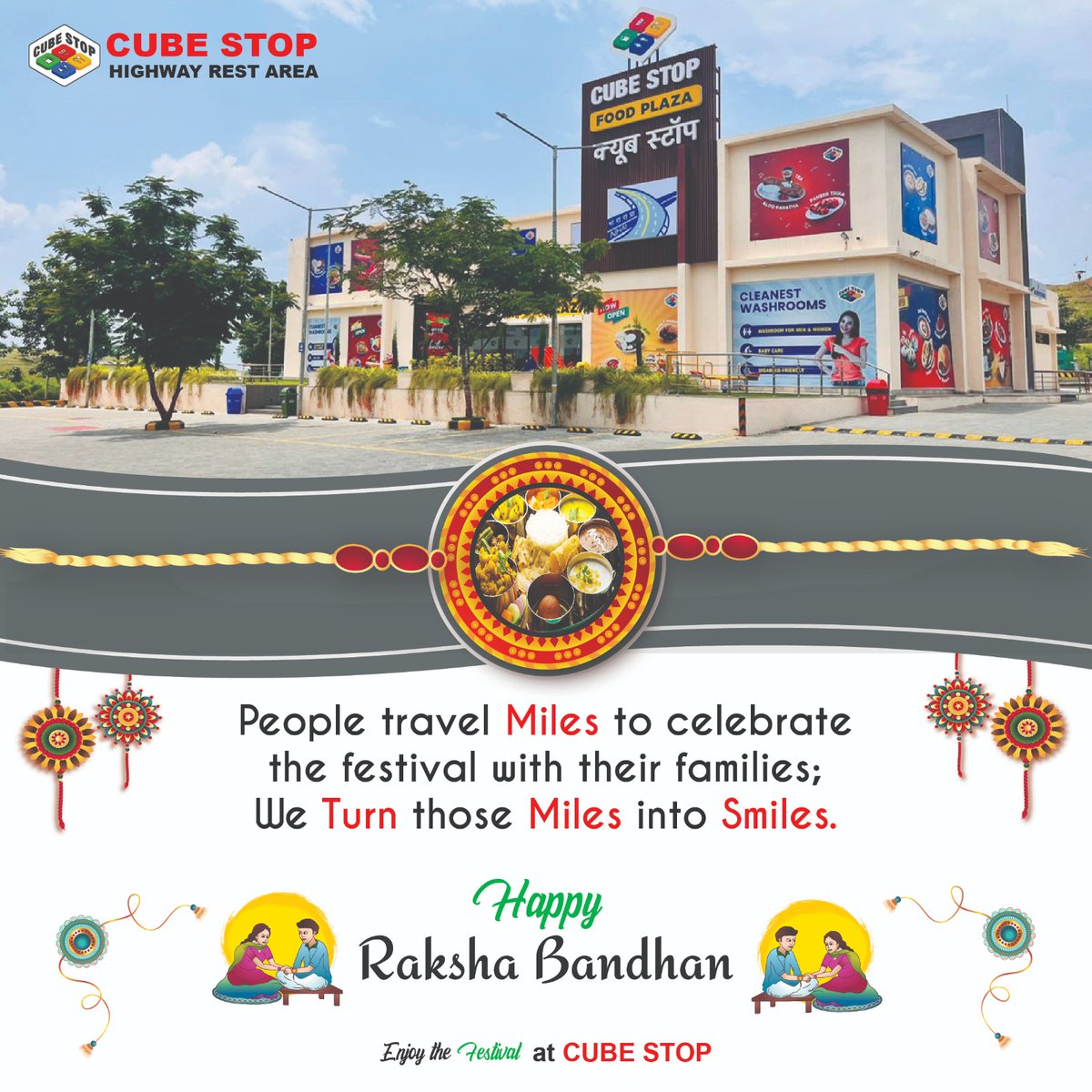cubestopindia's tweet image. Celebrate the Bond of Siblings at Cube Stop! This Rakshabandhan, we're spreading sweetness to all the wonderful sisters visiting our highway rest areas. Enjoy a delicious meal and receive complimentary sweets as a token of love.

#SiblingsLove #RakshaBandhan #cubestop