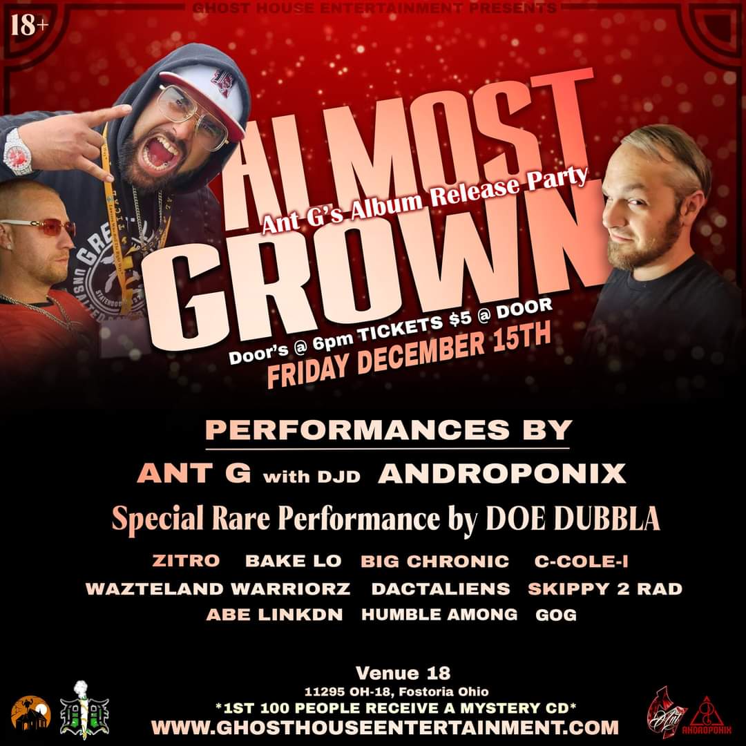 Skippy2Rad's tweet photo. ⚠️YEW SAID IT, WE PUT IT OUT THERE &NOW ITS REAL LIFE⚠️ #Skippy2Rad WILL BE PERFORMING LIVE IN FOSTORIA OHIO, DECEMBER 15TH 2023 FOR MY BIG HOMIES RELEASE PARTY! COME ONE, COME ALL! TELL YOUR FRIENDS TO TELL THEIR MOMS &GET FREAKIN HIPP BC YEW AINT WANNA MISS THIS!🔥🚀🔥 #S2Rad https://t.co/RboYEnKpiq