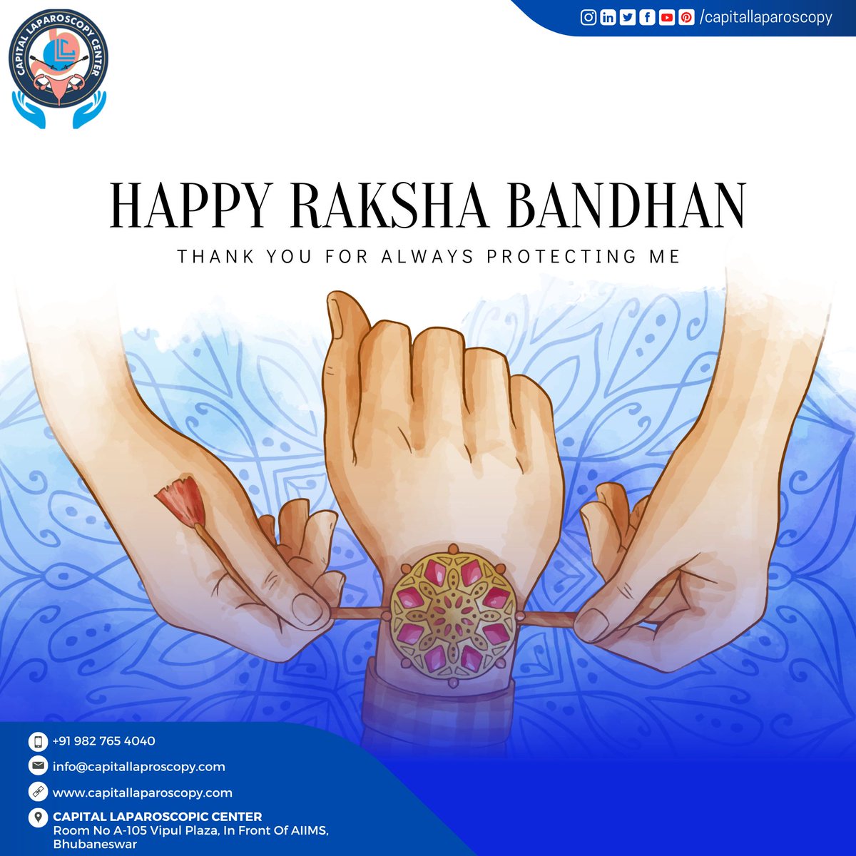 CLaparoscopy's tweet photo. To the one who knows all my quirks and loves me anyway, Happy Raksha Bandhan! Here's to a day of joy and togetherness.

#RakhiVibes #RakhiGifting #RakhiMagic #SiblingsForever #RakhiTradition #Brotherhood #Sisterhood #SiblingGoals #bbsrlaparoscopy #capitallaparoscopy https://t.co/Dqv8EFMWqF