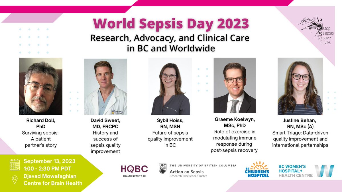 UBCMeds's tweet photo. 📢 Sepsis causes 1 in 5 global deaths, impacting 75k Canadians yearly. Hear a survivor story and learn about global and local efforts to improve sepsis care at @ActionOnSepsis’ World Sepsis Day event, Sept 13, in-person (FREE food) or virtually. ✅ RSVP: https://t.co/L5Pc68723o https://t.co/JFrfmDRjI3