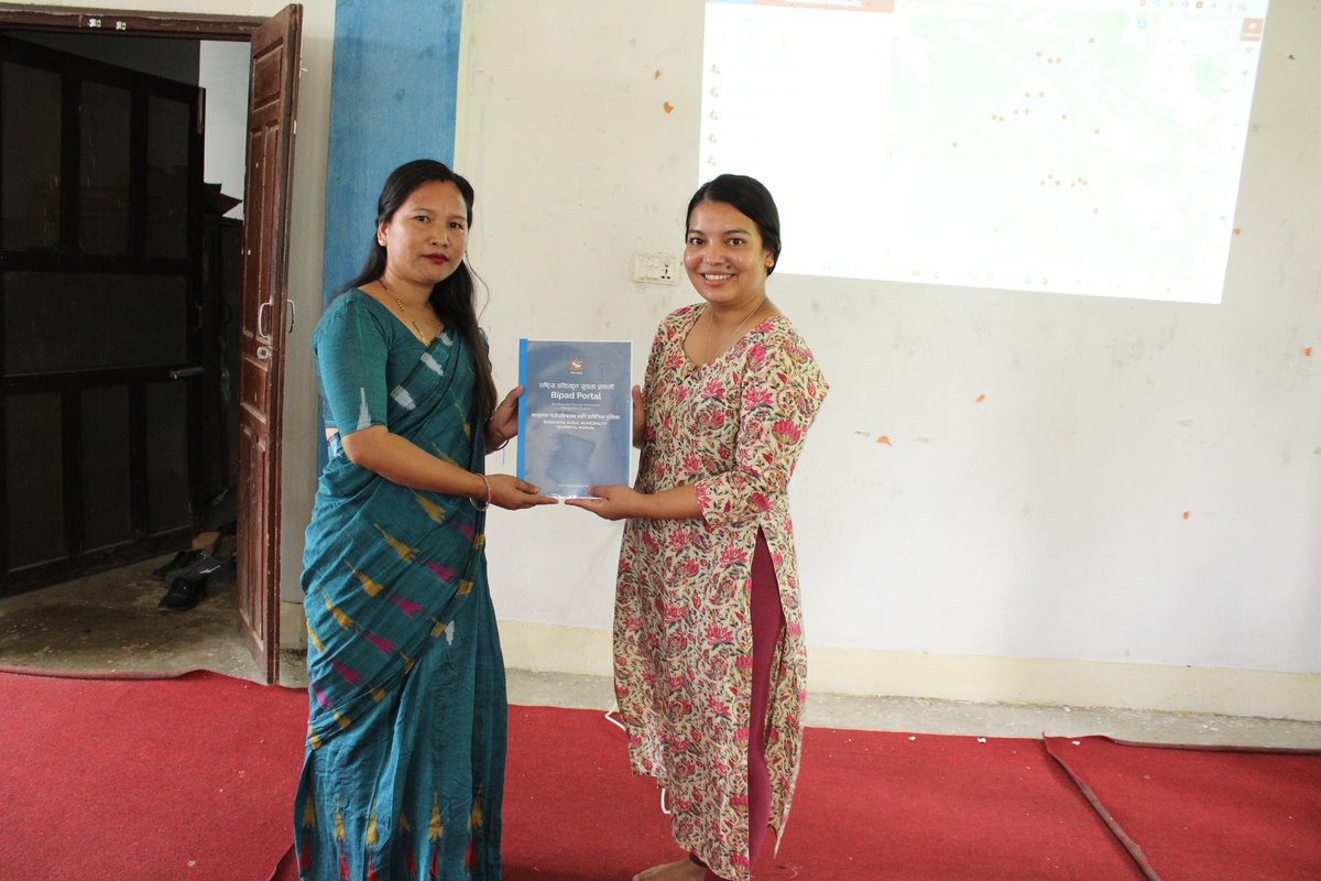 DRRFellowship's tweet photo. **Successful  M&amp;E field visit in Barahatl Rural Municipality of  Karnali Province** 
Vice Chairperson Laxmi Pun Magar praises @YILabNepal's role in localizing the Bipad Portal, while Rajaman Budha, DRR Focal Person envisions a specialized disaster department. https://t.co/sRYctgU2GG