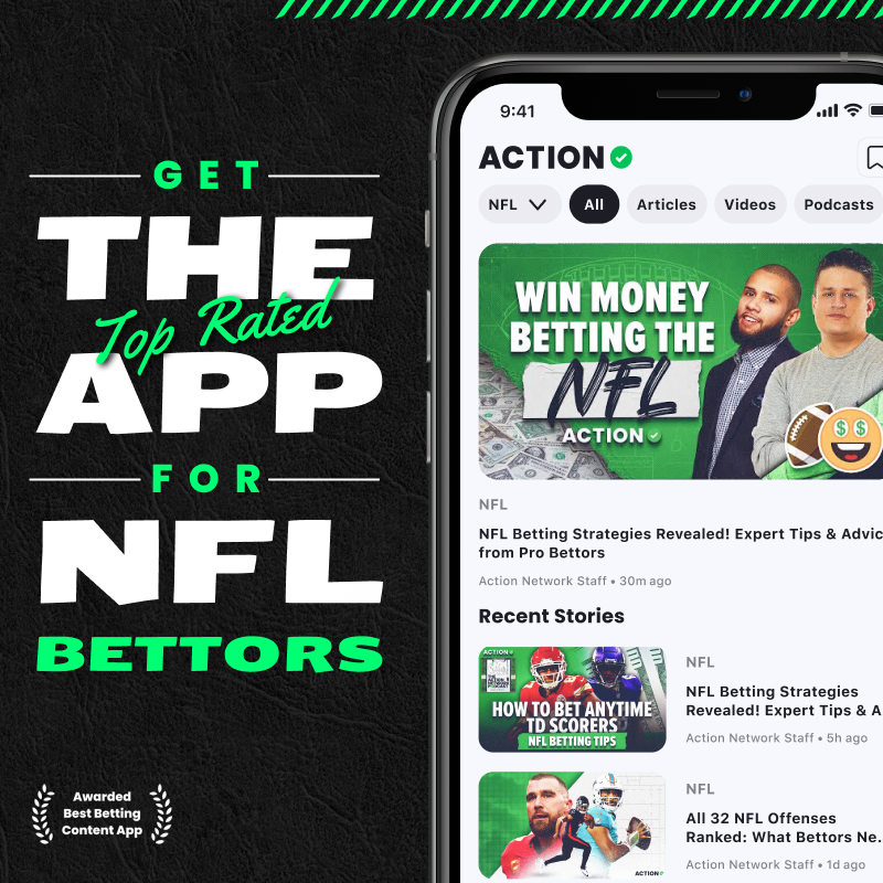 ActionNetworkHQ's tweet photo. Make smarter bets with the award-winning Action Network app ✅