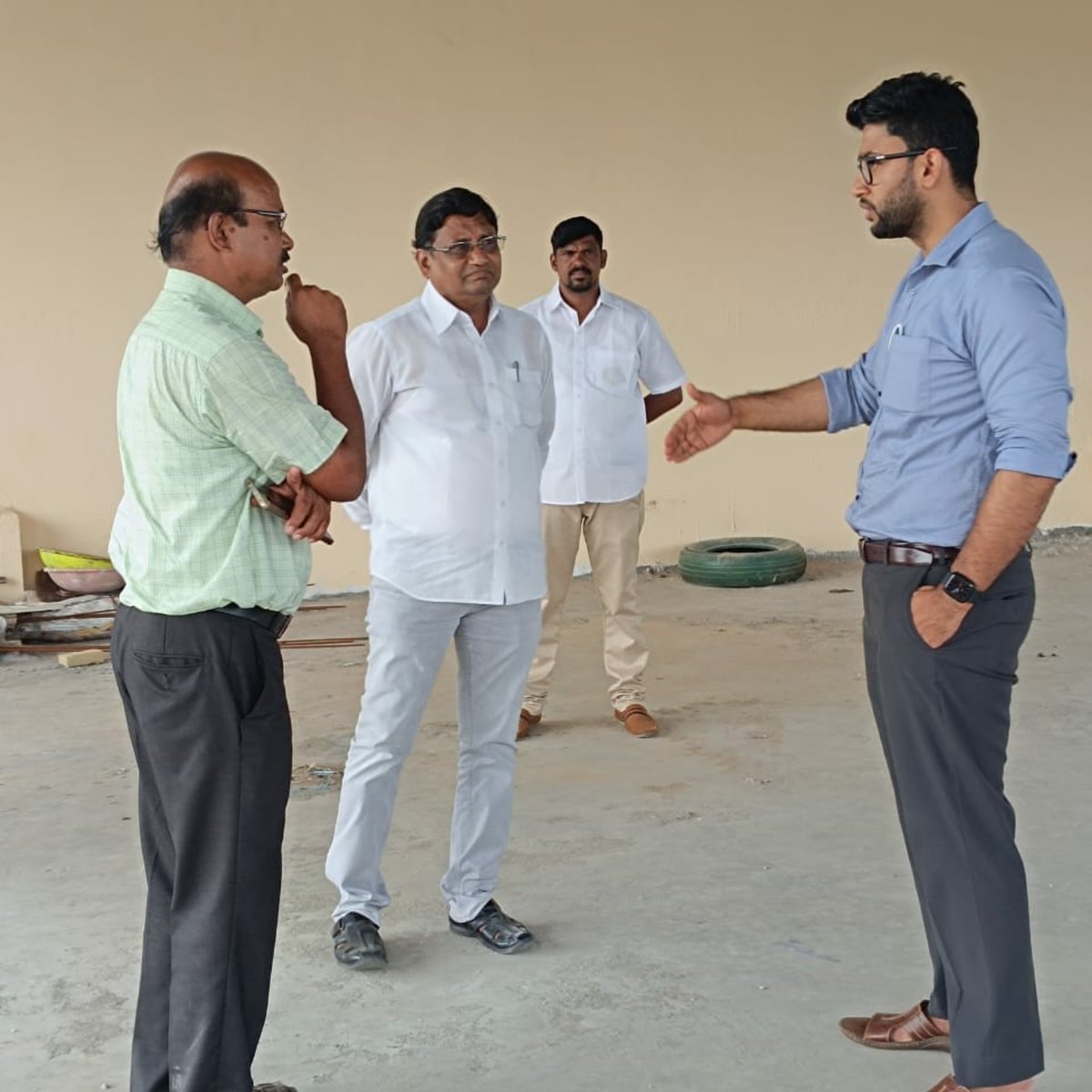 AC LB sir inspected newly established Animal Birth Center and DRCC  center in Nagaram Municipality along with concerned Municipal Commissioner and others.