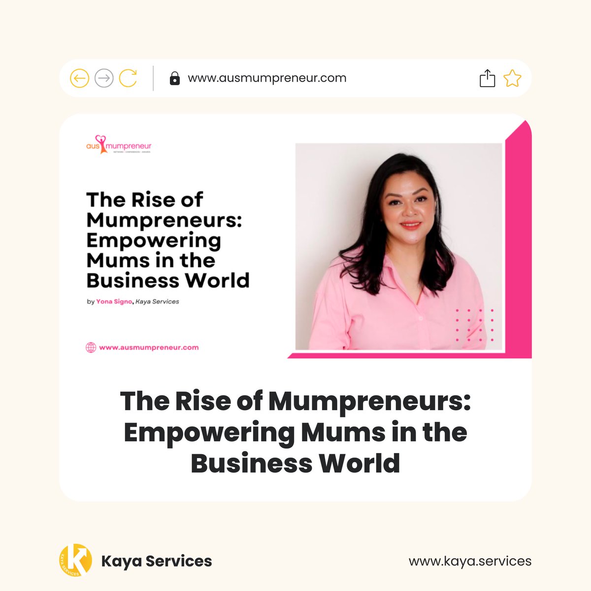 We got featured! ✨

As a Community Partner of <a href="/ausmumpreneur/">AusMumpreneur</a>, we're delighted to share who we are and the life, experiences, and advice from our founder, Yona.

Thank you for this opportunity, #Ausmumpreneur!

Read more by visiting ausmumpreneur.com/the-rise-of-mu…