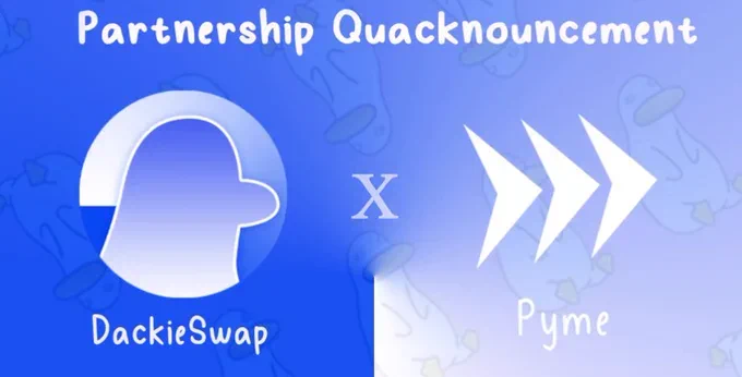 colene_robert's tweet photo. Partnership Announcement:
@DackieSwap
vs
@PymeDAO
๐ท We're excited to announce our partnership with PymeDAO, a web3 ecosystem that accelerates the growth of early stage crypto companies. ๐ทhttps://t.co/a9RAq2CjkL #PymeLaunch
@PymeDAO https://t.co/QLcLXSku45