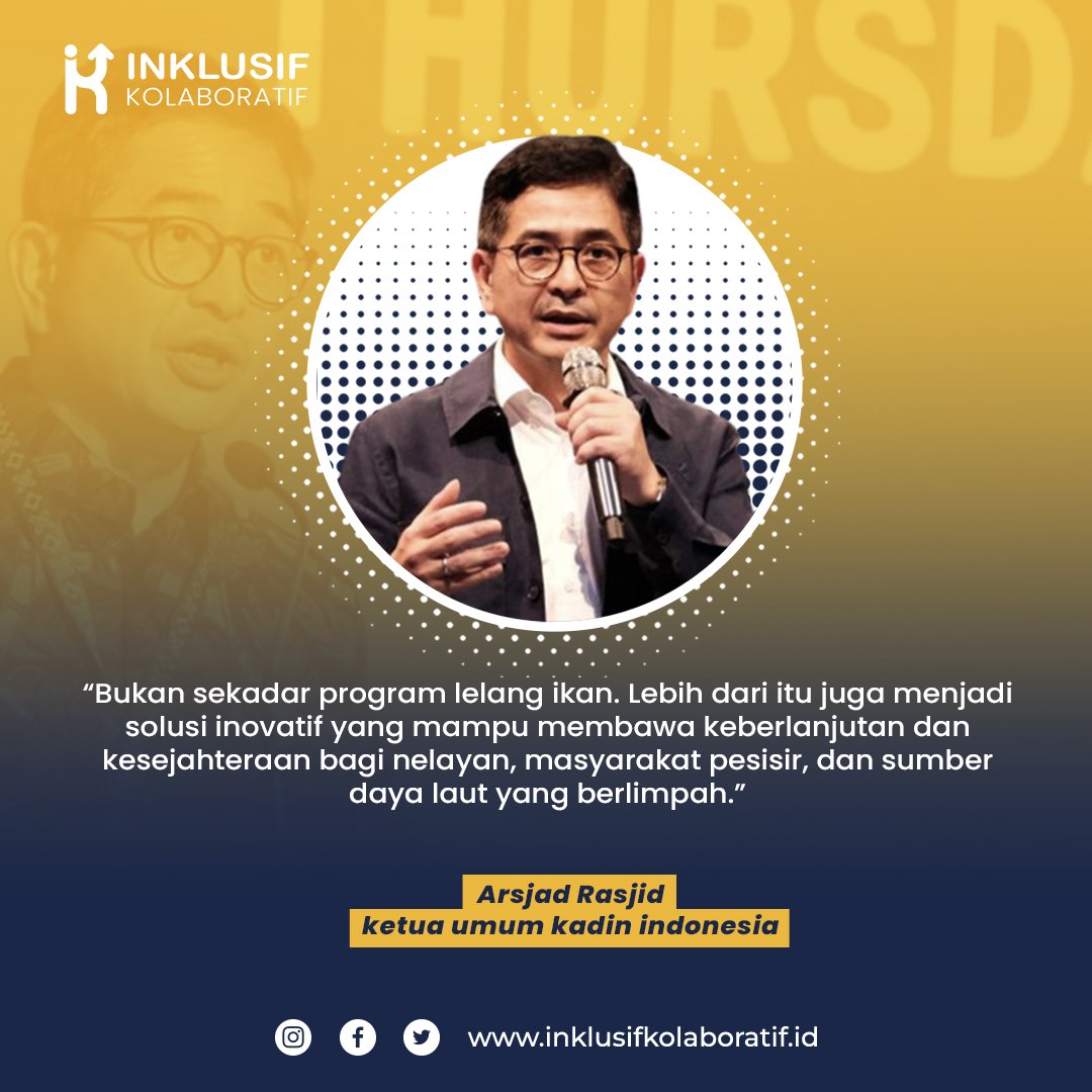 inklusif_kolab's tweet image. Bidfish.id, menurut Arsjad Rasjid, bukan sekadar program lelang ikan. Lebih dari itu juga menjadi solusi inovatif yang mampu membawa keberlanjutan dan kesejahteraan bagi nelayan. 

#arsjadrasjid
#nelayan
#inklusifkolaboratif