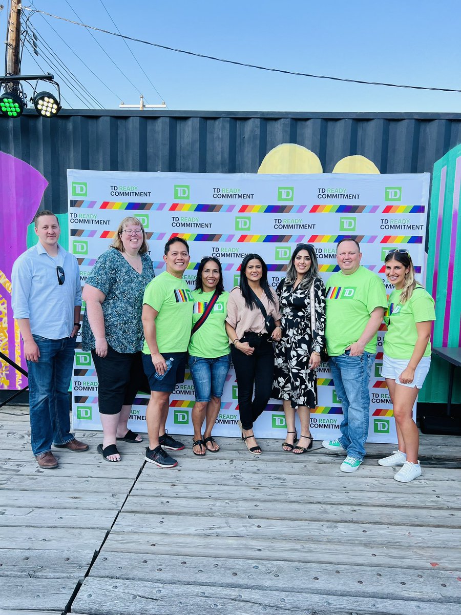 yadmalhi_'s tweet photo. "Excited to join the TD Pride Block Party and connect with incredible colleagues and executives who share a commitment to diversity and inclusion. Looking forward to celebrating and learning together! ππ #TDPride #InclusiveWorkplace #ABSC @RussAnderson99 @robghazal https://t.co/cVRWwF4K7m