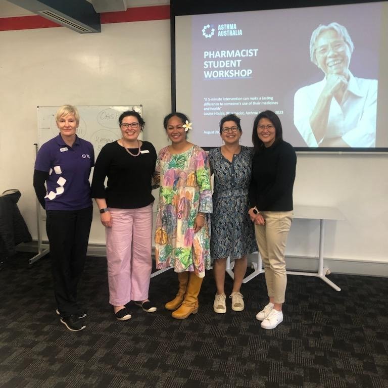 Lynn Cheong (@lynn_cheong) on Twitter photo Big thanks to <a href="/AsthmaAustralia/">Asthma Australia</a> and <a href="/HealthCanberra/">Health Care Consumers' Association</a> for sharing patient journeys and upskilling our pharmacy students today! We can’t wait to put this knowledge into action for “Asthma Week” next week!
#AsthmaWeek #Askaboutasthma #UniCBR <a href="/UniCanberra/">University of Canberra</a> Big thanks to <a href="/AsthmaAustralia/">Asthma Australia</a> and <a href="/HealthCanberra/">Health Care Consumers' Association</a> for sharing patient journeys and upskilling our pharmacy students today! We can’t wait to put this knowledge into action for “Asthma Week” next week!
#AsthmaWeek #Askaboutasthma #UniCBR <a href="/UniCanberra/">University of Canberra</a>