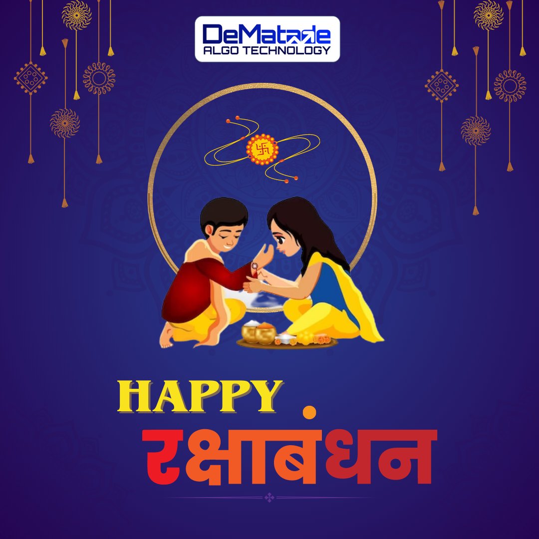 trade_arth's tweet photo. Wishing you a Raksha Bandhan filled with love and financial prosperity. 🌟#rakshabandhan #festivaloflove #dematadealgo
#StockMarket https://t.co/eOXGmHXRqa