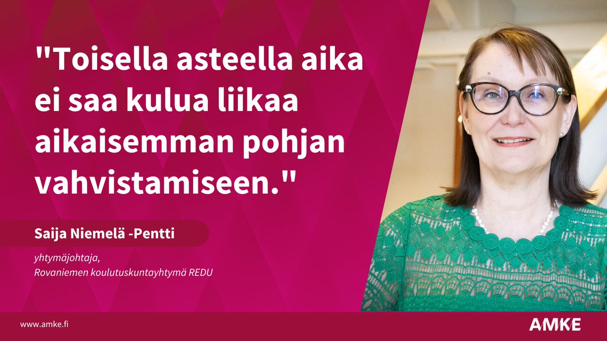 Blogissa @SaijaNP 'Vahva pohja perusasteelta turvaa jatko-opinnot ja mahdollistaa menestymisen työelämässä' #AmmatillinenKoulutus @redukoulutus amke.fi/ajankohtaista/…