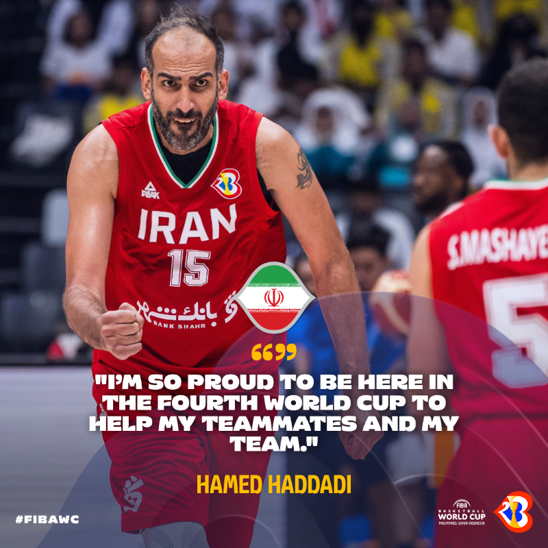 FIBAWC's tweet photo. Nothing is stopping Hamed Haddadi from representing 🇮🇷 & inspiring the next generation.
#FIBAWC x #WinForIran