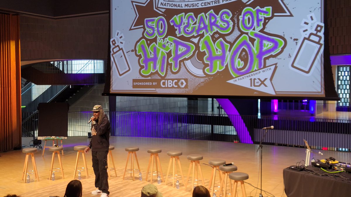 RedBeatsRadio's tweet photo. August marks the 50th anniversary of the birth of hip-hop, and to celebrate, the @Nmc_Canada in partnership with 10 at 10 Music &amp; Culture held a special event with former MuchMusic VJ @masterttv and guests at Studio Bell #yyc #Calgary  #HipHop50 https://t.co/L44eVW25tg