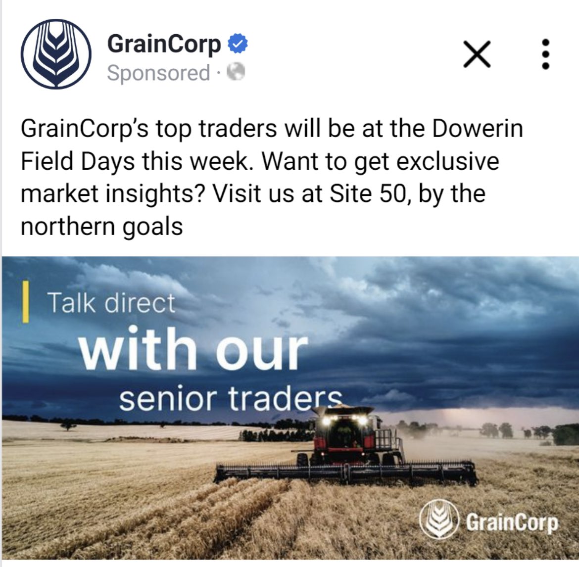 #graincorp #dowerinfielddays #comeseeusatsite50